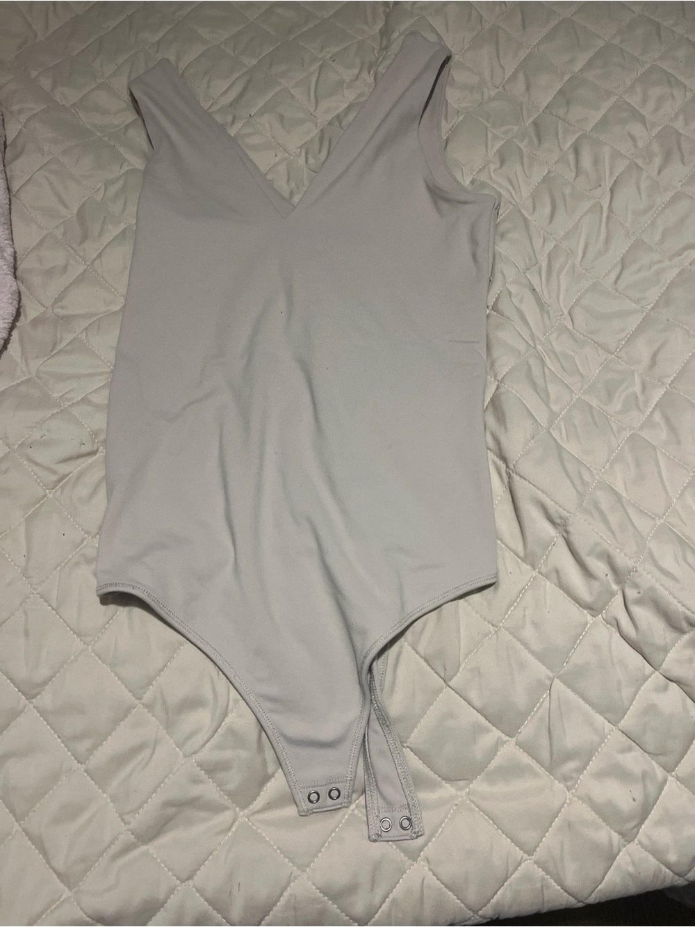 Abercrombie & Fitch Cream V-Neck Girls' One-Piece Bodysuit